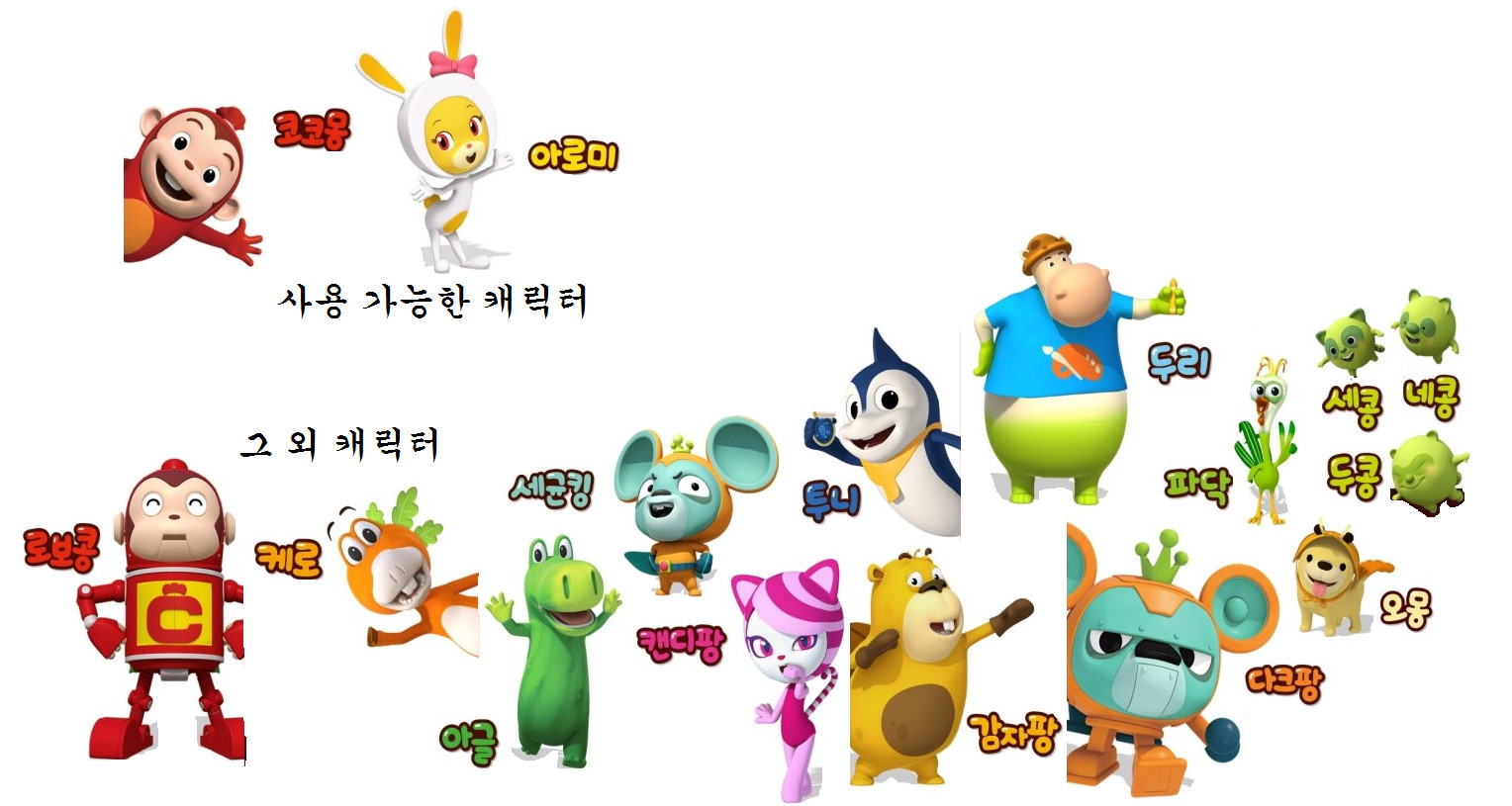 코코몽 온라인 - 캐릭터 소개